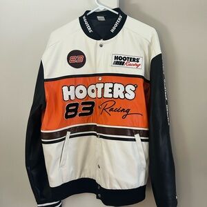 Hooters Racing Jacket - Black, White, and Orange